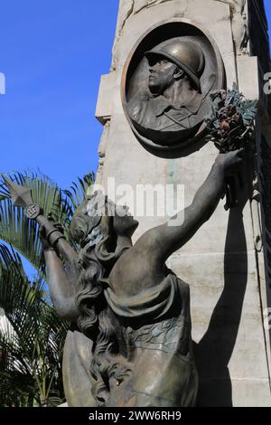 Hommage aux soldats de Tahiti qui sont allés combattre pendant la première Guerre mondiale de 1914-1918. 1 800 jeunes Polynésiens ont été mobilisés à partir de 1916, à Defe Banque D'Images