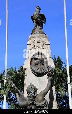 Hommage aux soldats de Tahiti qui sont allés combattre pendant la première Guerre mondiale de 1914-1918. 1 800 jeunes Polynésiens ont été mobilisés à partir de 1916, à Defe Banque D'Images