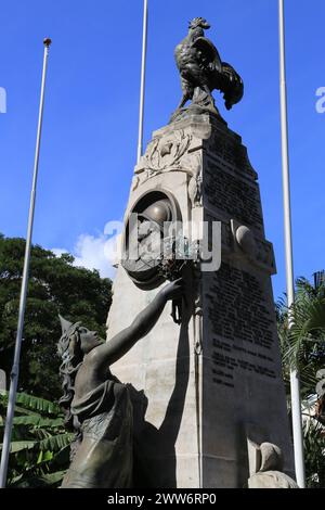 Hommage aux soldats de Tahiti qui sont allés combattre pendant la première Guerre mondiale de 1914-1918. 1 800 jeunes Polynésiens ont été mobilisés à partir de 1916, à Defe Banque D'Images