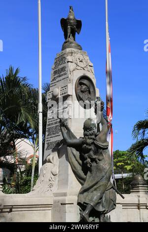 Hommage aux soldats de Tahiti qui sont allés combattre pendant la première Guerre mondiale de 1914-1918. 1 800 jeunes Polynésiens ont été mobilisés à partir de 1916, à Defe Banque D'Images