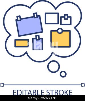 Icône de couleur RVB de gestion des tâches Illustration de Vecteur