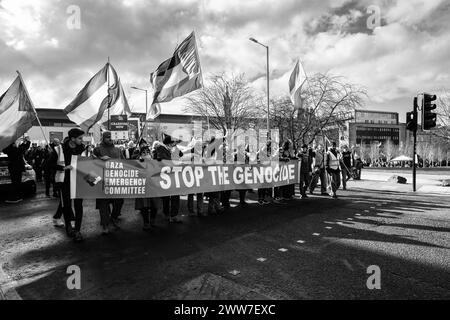 Démonstration de ProPalestine à East End de Glasgow Banque D'Images