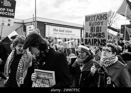 Démonstration de ProPalestine à East End de Glasgow Banque D'Images