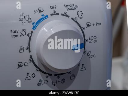 Économie d'eau et d'énergie machines à laver écologiques Programme de lavage écologique ECO Banque D'Images