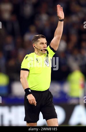 Cardiff, Royaume-Uni. 21 mars 2024. Arbitre Istvan Kovacs lors du match de qualification pour le Championnat d'Europe de l'UEFA au Cardiff City Stadium, Cardiff. Le crédit photo devrait se lire : Simon Bellis/Sportimage crédit : Sportimage Ltd/Alamy Live News Banque D'Images