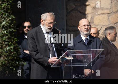 Rome, Italie. 22 mars 2024. Riccardo Di Segni, grand rabbin de la Communauté juive de Rome (photo de Matteo Nardone/Pacific Press) crédit : Pacific Press Media production Corp./Alamy Live News Banque D'Images