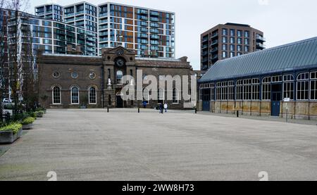 Le Royal Military Academy Building sur Artillery Square, Woolwich Arsenal. Banque D'Images