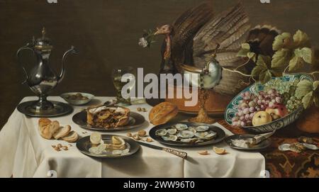 Nature morte avec Turkey Pie, 1627, Rijksmuseum, Amsterdam. Pieter Claesz Banque D'Images