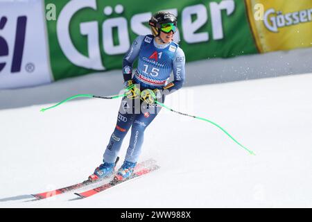 Saalbach Hinterglemm, Autriche. 22 mars 2024. Saalbach-Hinterglemm, AUTRICHE - 22 MARS : Federica Brignone d'Italie lors de la finale de la Coupe du monde de ski alpin Audi FIS - Super G femme le 22 mars 2024 à Saalbach-Hinterglemm, Autriche.240322 SEPA 07 186 - 20240322 PD7678 crédit : APA-defacto Datenbank und Contentmanagement GmbH/Alamy Live News Banque D'Images