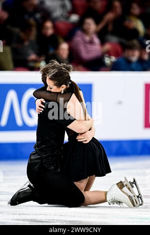 Olivia OLIVER & Filip BOJANOWSKI (POL), pendant Ice Dance Rhythm Dance, aux Championnats du monde de patinage artistique de l’ISU 2024, au Centre Bell, le 22 mars 2024 à Montréal, Canada. Crédit : Raniero Corbelletti/AFLO/Alamy Live News Banque D'Images