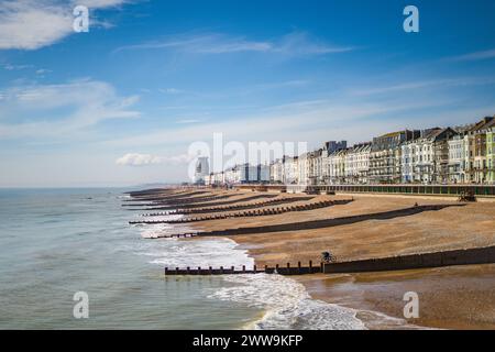 Hasting Sea Front sur la côte sud du Royaume-Uni prise sur sony A7II avec 50MM 1,8. Banque D'Images