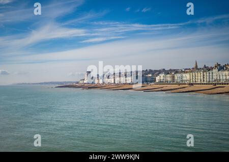 Hasting Sea Front sur la côte sud du Royaume-Uni prise sur sony A7II avec 50MM 1,8. Banque D'Images