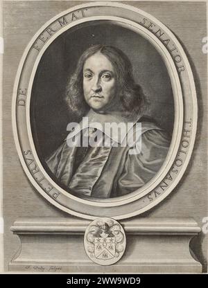 Portrait du mathématicien français Pierre de Fermat. années 1670 Banque D'Images