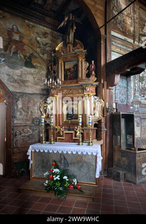 Prog Église Michael Archange, Binarowa, Pologne Banque D'Images