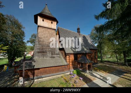 Prog Église Michael Archange, Binarowa, Pologne Banque D'Images