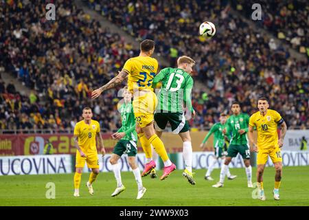 Lors du match amical international de football entre la Roumanie et l'Irlande du Nord le 22 mars 2024 à Arena Nationala à Bucarest, Roumanie - photo Mihnea Tatu/DPPI crédit : DPPI Media/Alamy Live News Banque D'Images