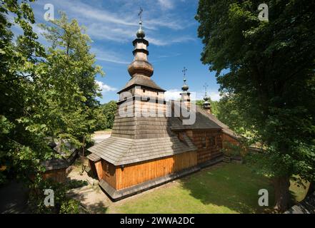 Église grecque-catholique de Michel l'Archange, Ropica Gorna, Pologne Banque D'Images