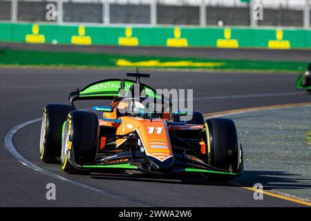 11 HAUGER Dennis (NOR), MP Motorsport, Dallara F2 2024, action lors de la 3ème manche du Championnat FIA de formule 2 2024 du 22 au 24 mars 2024 sur le circuit Albert Park, à Melbourne, Australie - photo Xavi Bonilla / DPPI Banque D'Images