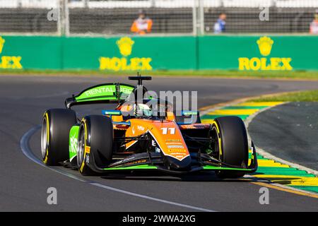 11 HAUGER Dennis (NOR), MP Motorsport, Dallara F2 2024, action lors de la 3ème manche du Championnat FIA de formule 2 2024 du 22 au 24 mars 2024 sur le circuit Albert Park, à Melbourne, Australie - photo Xavi Bonilla / DPPI Banque D'Images