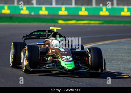 25 BARNARD Taylor (gbr), PHM AIX Racing, Dallara F2 2024, action lors de la 3ème manche du Championnat FIA de formule 2 2024 du 22 au 24 mars 2024 sur le circuit Albert Park, à Melbourne, Australie - photo Xavi Bonilla / DPPI Banque D'Images