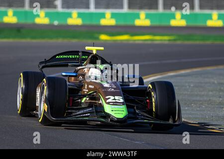 25 BARNARD Taylor (gbr), PHM AIX Racing, Dallara F2 2024, action lors de la 3ème manche du Championnat FIA de formule 2 2024 du 22 au 24 mars 2024 sur le circuit Albert Park, à Melbourne, Australie Banque D'Images