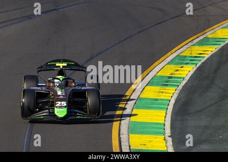 25 BARNARD Taylor (gbr), PHM AIX Racing, Dallara F2 2024, action lors de la 3ème manche du Championnat FIA de formule 2 2024 du 22 au 24 mars 2024 sur le circuit Albert Park, à Melbourne, Australie Banque D'Images