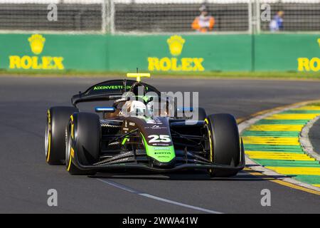 25 BARNARD Taylor (gbr), PHM AIX Racing, Dallara F2 2024, action lors de la 3ème manche du Championnat FIA de formule 2 2024 du 22 au 24 mars 2024 sur le circuit Albert Park, à Melbourne, Australie Banque D'Images