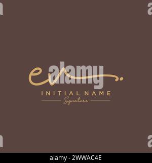 Vecteur de modèle de logo de signature EV Illustration de Vecteur