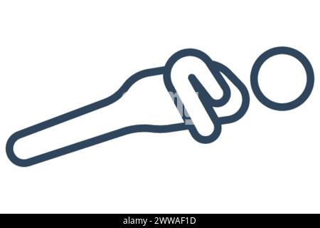 icône pousser vers le haut. icône liée au sport, gym. style d'icône de ligne. illustration de l'élément. Illustration de Vecteur