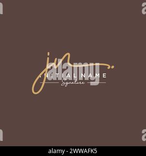 Vecteur de modèle de logo de signature JN Illustration de Vecteur
