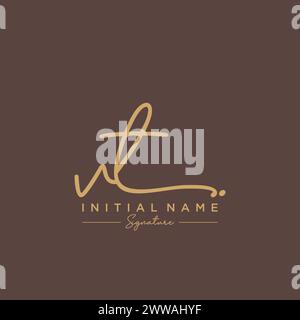 Vecteur de modèle de logo de signature VT Illustration de Vecteur