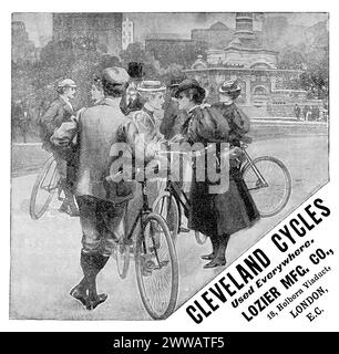 1897 publicité britannique pour les vélos Cleveland. Banque D'Images