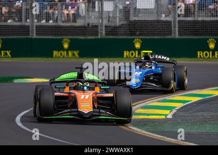 11 HAUGER Dennis (NOR), MP Motorsport, Dallara F2 2024, action lors de la 3ème manche du Championnat FIA de formule 2 2024 du 22 au 24 mars 2024 sur le circuit Albert Park, à Melbourne, Australie Banque D'Images