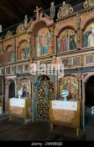 Église grecque catholique des Saints Cosmas et Damian à Bartne, Pologne Banque D'Images