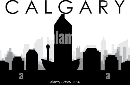 Panorama urbain de CALGARY, CANADA Illustration de Vecteur