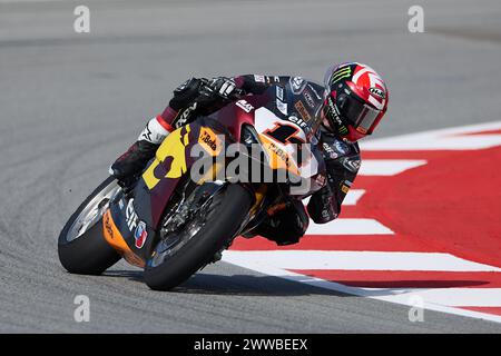 Barcelone, Espagne. 22 mars 2024. Sam Lowes de Grande-Bretagne de l'Elf Marc VdS Racing Team avec Ducati Panigale V4R lors du Championnat du monde FIM Superbike MOTUL 2024 - Pirelli Catalunya Round au circuit de Barcelona-Catalunya le 22 mars 2024 à Barcelone, Espagne crédit : DAX images/Alamy Live News Banque D'Images