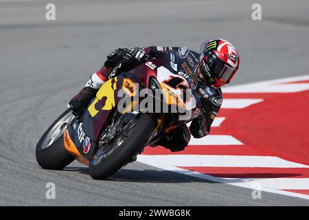 Barcelone, Espagne. 22 mars 2024. Sam Lowes de Grande-Bretagne de l'Elf Marc VdS Racing Team avec Ducati Panigale V4R lors du Championnat du monde FIM Superbike MOTUL 2024 - Pirelli Catalunya Round au circuit de Barcelona-Catalunya le 22 mars 2024 à Barcelone, Espagne (crédit image : © David Ramirez/DAX via ZUMA Press Wire) USAGE ÉDITORIAL SEULEMENT! Non destiné à UN USAGE commercial ! Banque D'Images