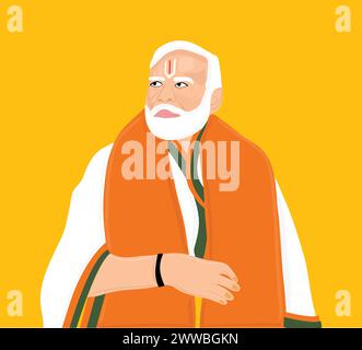 Narendra Modi illustration vectorielle Illustration de Vecteur