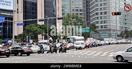 Scène de rue, Séoul, Corée du Sud Banque D'Images