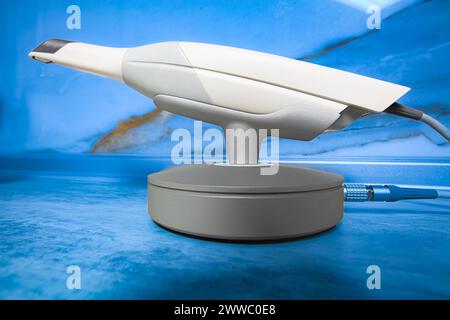 Dental 3D scanner 3Shape dans le cabinet du dentiste. Banque D'Images
