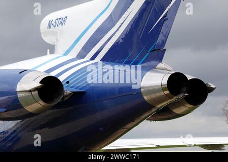 Boeing 727-2X8 M-STAR, Starling Aviation. Immatriculée sur l'île de Man. Banque D'Images