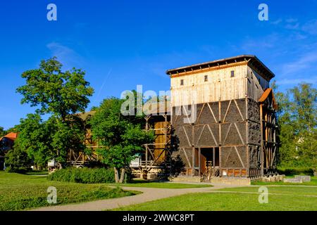 Allemagne, Bavière, Bad Kissingen, extérieur de la tour de graduation en été Banque D'Images