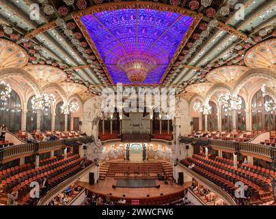 Konzerthalle, Palau de la Musica Catalana, Barcelone, Katalonien, Spanien *** salle de concert, Palau de la Musica Catalana, Barcelone, Catalogne, Espagne Banque D'Images