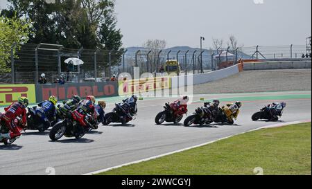 Autodromo Di Barcellona 22-24 Marzo 2024 pendant Pirelli Catalunya Round - Round 2 - Race1, World Superbike - SBK course à Barcelone, Espagne, 23 mars 2024 Banque D'Images