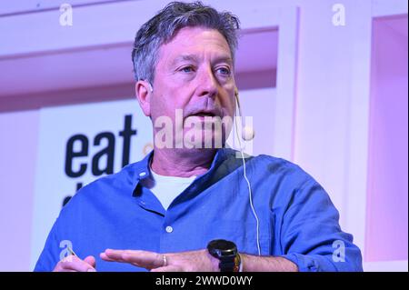 John Torode, Eat and Drink Theatre, Ideal Home Show, Londres, Royaume-Uni Banque D'Images