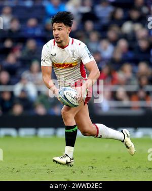 Londres, Angleterre, samedi 23 mars 2024. Marcus Smith des Harlequins lors du Gallagher Premiership match entre Saracens et Harlequins au Tottenham Stadium de Londres. Ben Whitley/Alamy Live News Banque D'Images