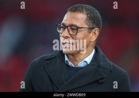 Gilberto Silva lors du match amical international Angleterre vs Brésil au stade de Wembley, Londres, Royaume-Uni, 23 mars 2024 (photo de Gareth Evans/News images) Banque D'Images