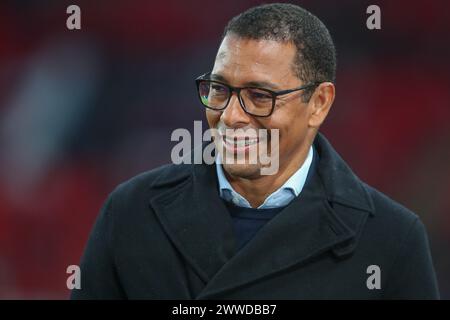 Gilberto Silva lors du match amical international Angleterre vs Brésil au stade de Wembley, Londres, Royaume-Uni. 23 mars 2024. (Photo de Gareth Evans/News images) à Londres, Royaume-Uni le 23/03/2024. (Photo de Gareth Evans/News images/SIPA USA) crédit : SIPA USA/Alamy Live News Banque D'Images