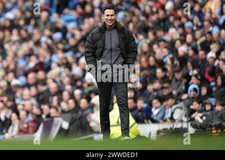 Manchester, Royaume-Uni. 23 mars 2024. Manchester City Women v Manchester United Women.Women’s Super League. 23 mars 2024 Etihad Stadium MANCHESTER MANCHESTER ANGLETERRE -23 mars : Gareth Taylor lors du match de Super League féminin entre Manchester City et Manchester United au stade Etihad le 23 mars 2024 à Manchester Angleterre. Crédit : ALAN EDWARDS/Alamy Live News Banque D'Images