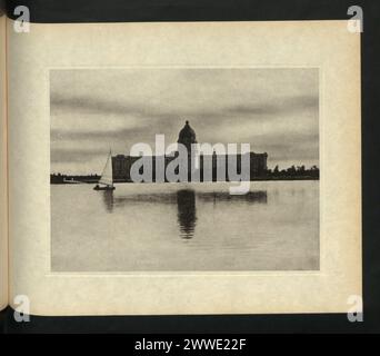 Une photographie de 1919 montrant les édifices du Parlement à Regina pendant la tournée du Prince de Galles au Canada, illustrant l'architecture et les événements officiels. Banque D'Images